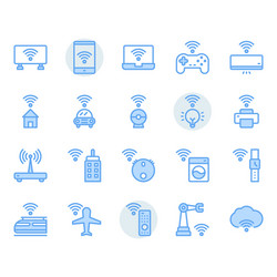 Internet things related icon and symbol set vector