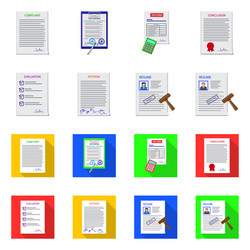 isolated object form and document symbol set vector image