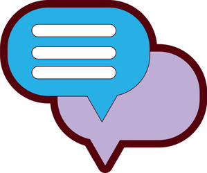 Line color chat bubbles text notes message vector