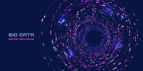 radial technology background of dot in circular vector image