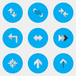 set of simple indicator icons elements inside vector image