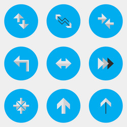 set of simple indicator icons elements inside vector