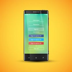 simple and colorful ui surface for smartphones vector image