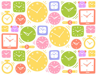 Time and clock kit alarm-clock vector