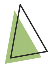 triangle geometric shape groovy element vector image
