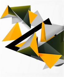 abstract background mosaic 3d triangles vector image