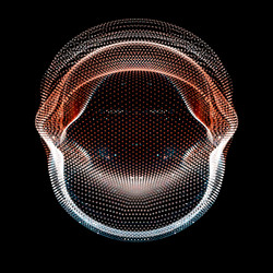 abstract colorful mesh on dark vector image