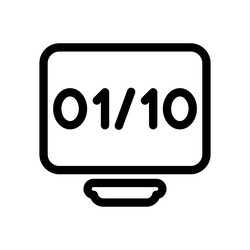 binary code icon vector image