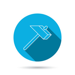 Hammer icon repair or fix sign vector