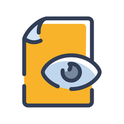 preview document file paper page view eye single vector image