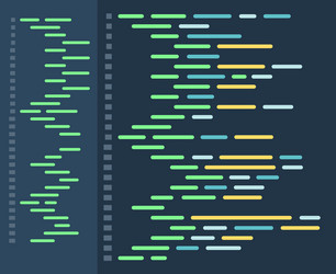 programming and coding concept code on screen vector image