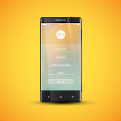 simple and colorful ui surface for smartphones vector image