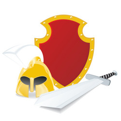 Ancient Warrior Helmet Vector Image