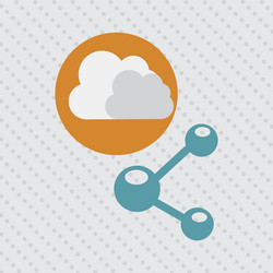 cloud computing design vector image