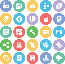 Communication icons 8 vector