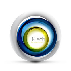 digital techno sphere web banner button or icon vector image