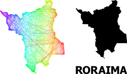 hatched map roraima state with spectrum vector image