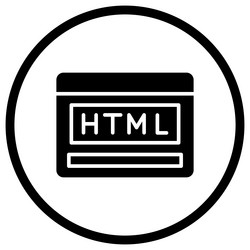html icon design vector image