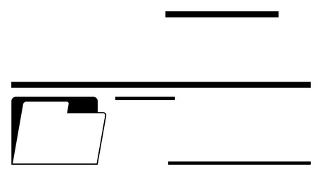 minimalist folder and document lines vector image