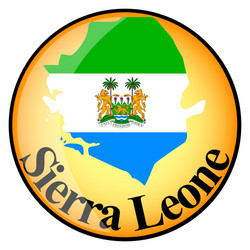 orange button with the image maps of sierra vector image
