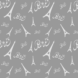 seamless pattern eiffel tower with heartshand vector image