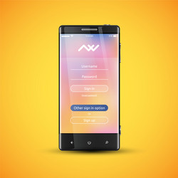 Simple and colorful ui surface for smartphones vector