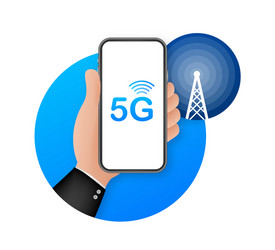 5g network wireless systems and internet vector image