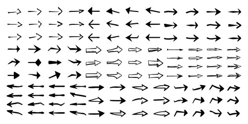 a collection of arrows in various sizes vector image