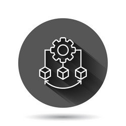 api technology icon in flat style algorithm vector image