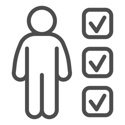application form review line icon candidate vector image