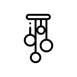 chandeliers icon thin linear style design vector image