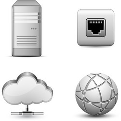 Cloud Computing Icons vector image
