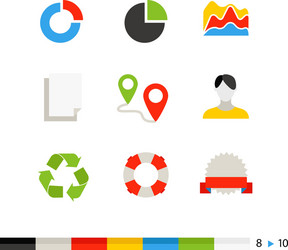 different flat design web and application vector image