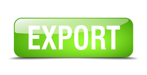 export green square 3d realistic isolated web vector image
