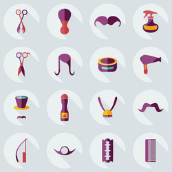 flat concept set modern design with shadow style vector image
