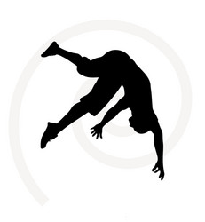 man silhouette isolated on white background vector image