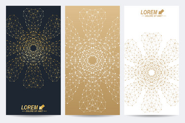 Modern set of flyers geometric abstract vector