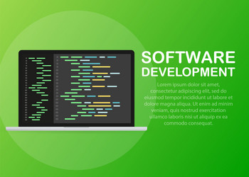 software development programming coding vector image