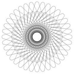 abstract circular spiral element isolated vector image