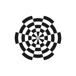 circular target pattern black white concentric vector image