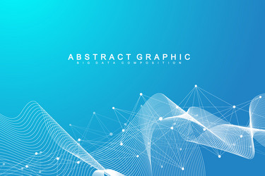 digits abstract background with connected line vector image