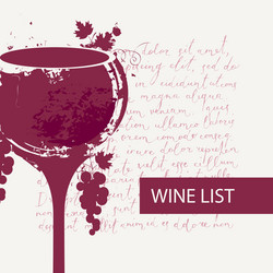 Elegant Wine List with Grapes & Splashes vector image