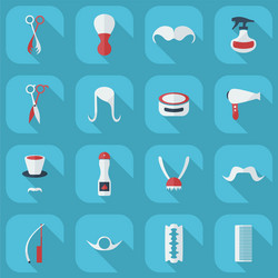 flat concept set modern design with shadow style vector image