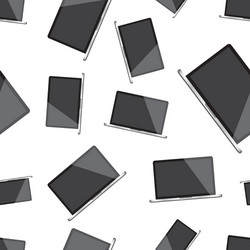 laptop computer seamless pattern background vector image
