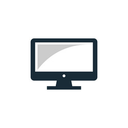 monitor lcd led icon design template elements vector image