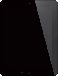 tablet computer with black screen on isolated vector