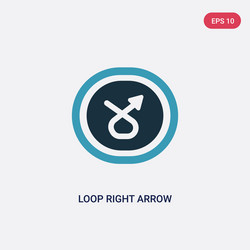two color loop right arrow icon from user vector image