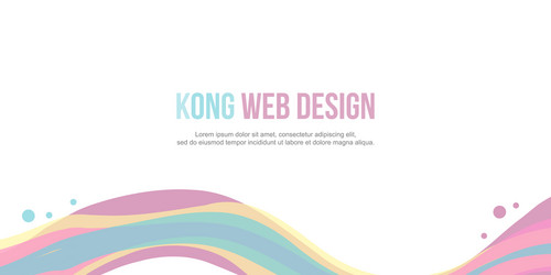 website header colorful wave design vector image