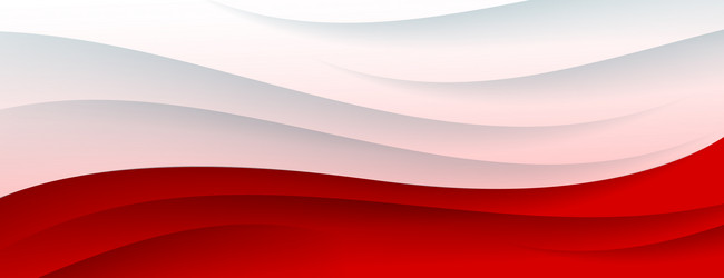 white and red wave paper abstract background vector image