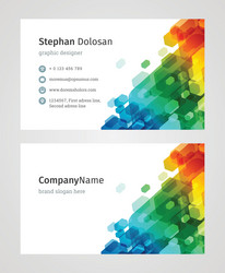 Business card template modern creative and clean vector